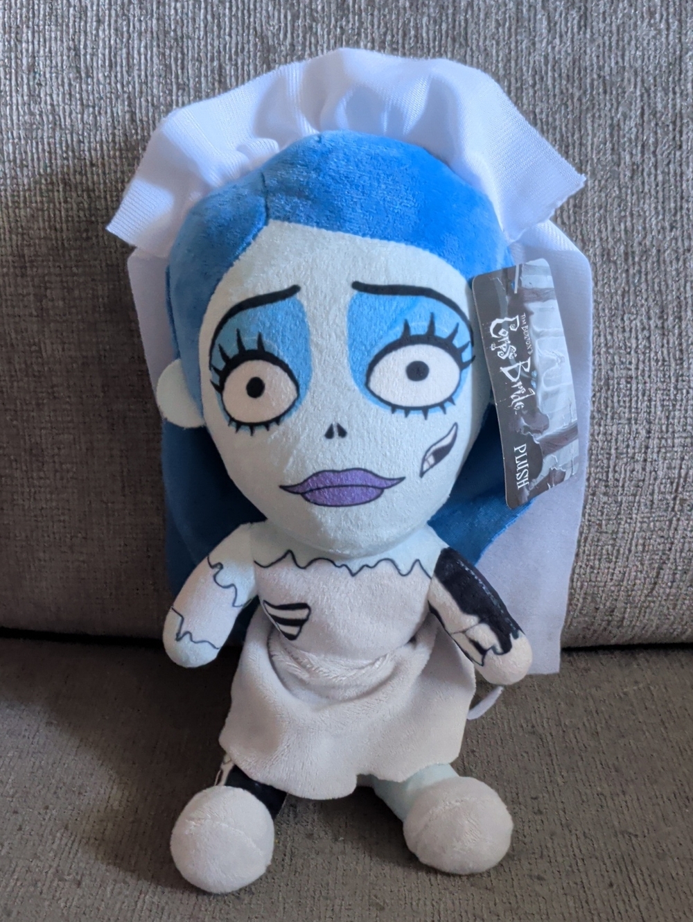 NWT Tim Burton's Corpse Bride "Emily" Warner Brothers Movie 9" Plush Toy